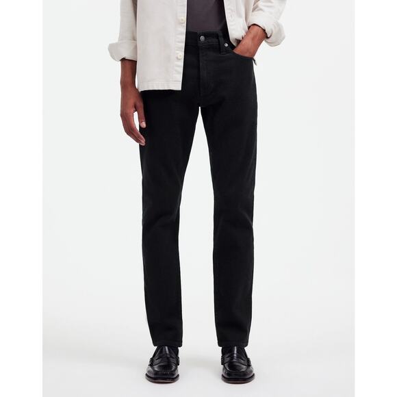 Madewell Other - NWOT Madewell Men's Mid Rise Straight Leg Slim Jeans Denim Black Size 33x32